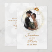 Invitation Mariage photo de Noël (Devant / Derrière)