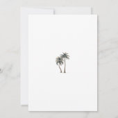 Invitation Mariage photo de palmier tropical Enregistrer la d (Dos)