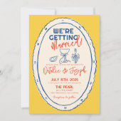 Invitation Mariage photo de  photo illustré de couleur (Devant)