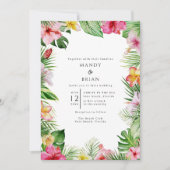 Invitation Mariage photo de plage tropicale (Devant)