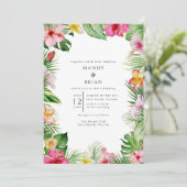 Invitation Mariage photo de plage tropicale (Debout devant)