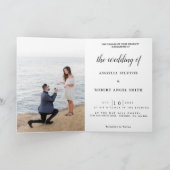 Invitation Mariage photo de script blanc écrit à la main mode (Intérieur)