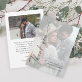 Invitation Mariage photo de script élégant moderne