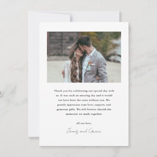 Invitation Mariage photo de script élégant moderne (Dos)