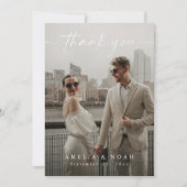 Invitation Mariage photo de script élégant moderne (Devant)