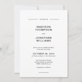 Invitation Mariage photo de script minimal simple (Devant)