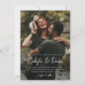 Invitation Mariage photo de script moderne (Devant)
