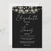 Invitation Mariage photo de script noir et blanc (Devant)