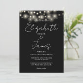 Invitation Mariage photo de script noir et blanc (Debout devant)