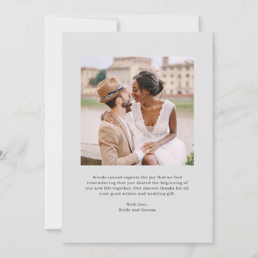 Invitation Mariage photo de script poétique (Dos)