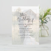 Invitation Mariage photo de script rustique (Debout devant)