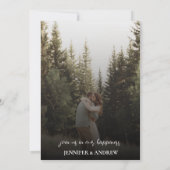 Invitation Mariage photo de script simple (Dos)