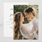 Invitation Mariage photo de script simple et élégant (Devant / Derrière)