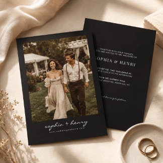 Invitation Mariage photo de style classique moderne