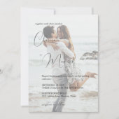 Invitation Mariage photo de superposition minimaliste (Devant)
