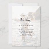 Invitation Mariage photo de superposition moderne (Devant)