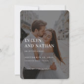 Invitation Mariage photo de superposition moderne Date de sau (Dos)