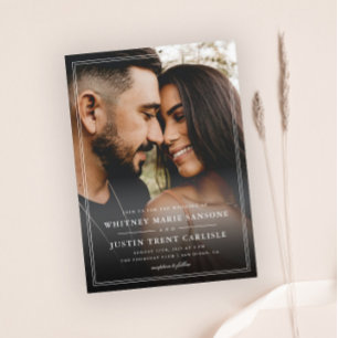 Invitation Mariage photo de type classique simple