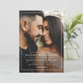 Invitation Mariage photo de typographie classique simple (Debout devant)