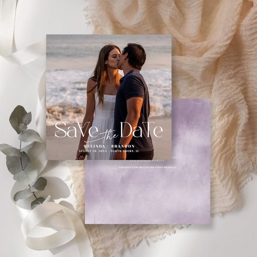 Invitation Mariage photo de typographie moderne