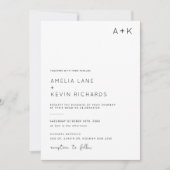 Invitation Mariage photo de typographie moderne et minimalist (Devant)