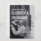 Invitation Mariage photo de typographie simple et minimale (Devant)