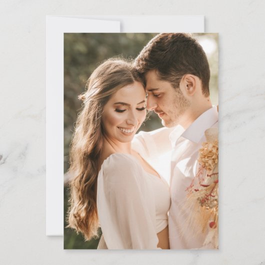 Invitation Mariage photo de vacances Boho (Dos)