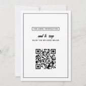 Invitation Mariage photo décontracté avec code QR (Dos)