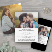 Invitation Mariage photo décontracté moderne tout-en-un QR RS