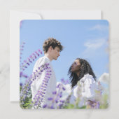 Invitation Mariage photo décontracté Rustic Gold Burgundy (Dos)