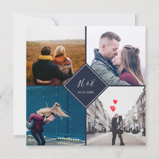 Invitation Mariage photo d'écriture simple et moderne (Dos)