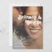 Invitation Mariage photo défraîchi (Devant)