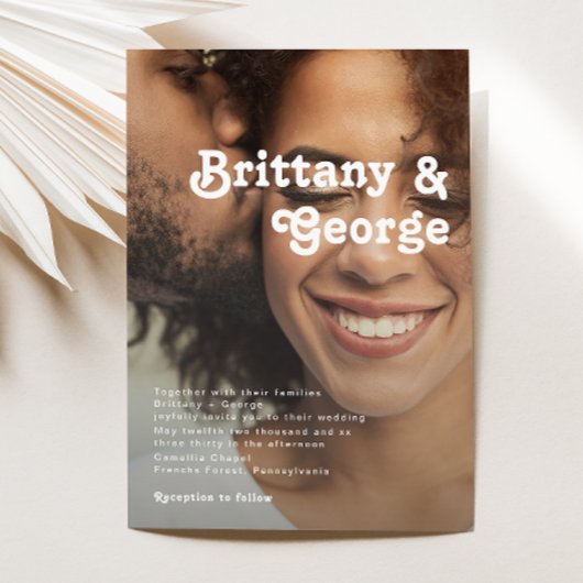 Invitation Mariage photo défraîchi