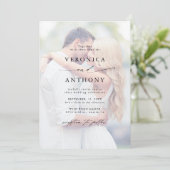 Invitation Mariage photo défraîchi budget tout en un (Debout devant)