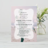 Invitation Mariage photo défraîchi géométrique moderne (Debout devant)