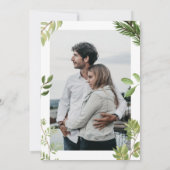 Invitation Mariage photo des initiales du pin d'hiver (Dos)