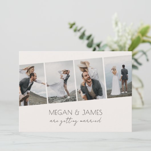 Invitation mariage photo design minimaliste moderne (Debout devant)