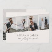 Invitation mariage photo design minimaliste moderne (Devant / Derrière)