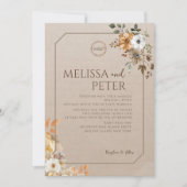 Invitation Mariage photo d'hiver d'automne (Devant)