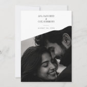 Invitation Mariage photo diagonal moderne (Devant)