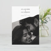 Invitation Mariage photo diagonal moderne (Debout devant)