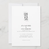 Invitation Mariage photo diagonal moderne (Dos)