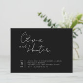 Invitation Mariage photo du code QR moderne (Debout devant)
