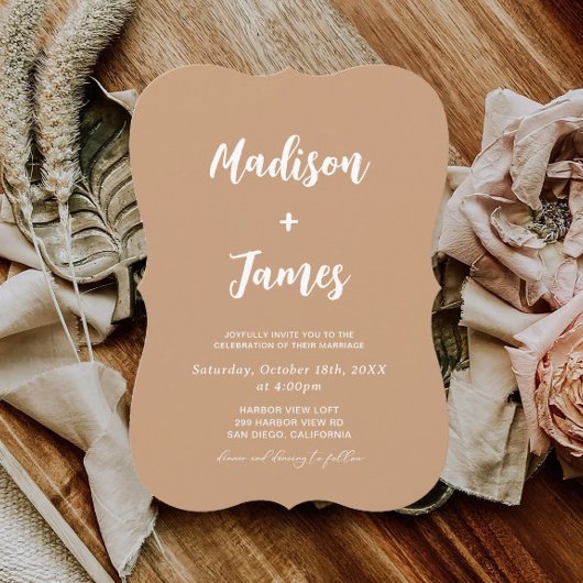 Invitation Mariage photo du désert de Boho Fall