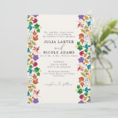 Invitation Mariage photo du fleur de prairie pourpre de mouta (Debout devant)