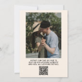 Invitation Mariage photo du gâteau tiré à la main du code QR (Dos)