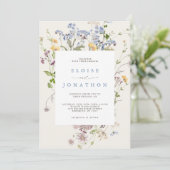 Invitation Mariage photo du jardin du Fleur sauvage du printe (Debout devant)