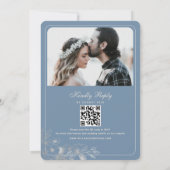 Invitation Mariage photo Dusty Blue Classic (Dos)