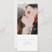 Invitation Mariage photo Dusty Blue Élégant Script Tout en un (Dos)