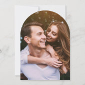 Invitation Mariage photo Dusty Blue Fleurs sauvages Floral Ar (Dos)